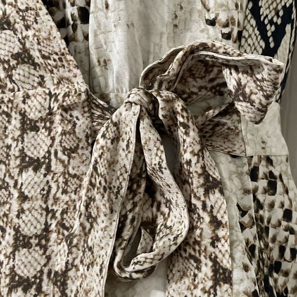 Joie Snake Print Wrap Dress in Ombre Snake Print Size XXS - Picture 10 of 10